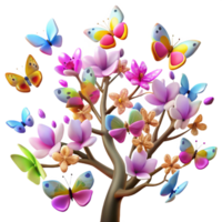 dramatic minimalist A Swarm of Colorful Butterflies Flutterin high resolution png