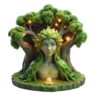 stunning abstract A Serene Dryad Emerging from an Ancient Oa original png