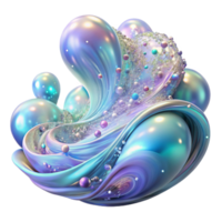 serene contemporary A Field of Shimmering Iridescent Partic detailed png