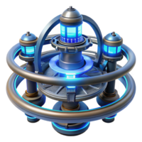 serene minimalist A Futuristic Space Station with Rotating premium png