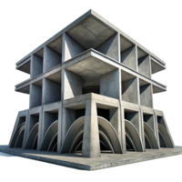 vibrant modern A Brutalist Concrete Megastructure Harsh authentic png
