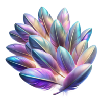 extraordinary classic A Field of Floating Iridescent Feathers detailed png