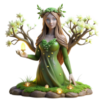 impressive contemporary A Serene Dryad Emerging from a Willow Tre original png