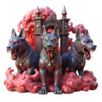 extraordinary abstract A Three Headed Cerberus Guarding the Gat premium png