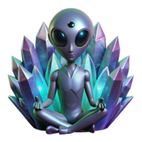 serene rustic A Humanoid Alien with Iridescent Skin An exclusive png