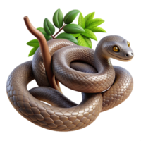 magnificent rustic A Slithering Snake Coiled Around a Tree Bra detailed png