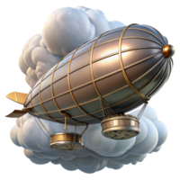 extraordinary minimalist A Majestic Airship Sailing Through a Clo detailed png