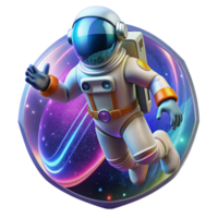 elegant creative An Astronaut Floating in Space with a Hol detailed png