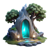 serene minimalist A Hidden Portal Shimmering with Ethereal premium png