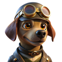 impressive vintage A Portrait of a Steampunk Dog Wearing Gogg high resolution png