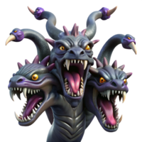 impressive classic Terrifying Hydra with Multiple Heads genuine png