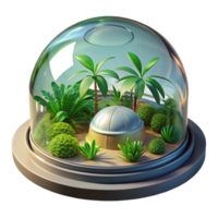 wonderful abstract A Glass Dome Protecting a Lush Tropical Ec original png