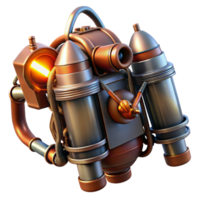 extraordinary rustic A Steampunk Jetpack with Intricate Coppe high quality png