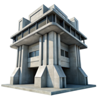 serene minimalist A Brutalist Concrete Megastructure Harsh original png