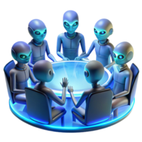 wonderful traditional A Group of Alien Diplomats with Iridescen high resolution png