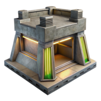 serene contemporary A Minimalist Concrete Bunker Harsh Fluor authentic png