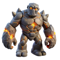extraordinary modern A Towering Golem Made of Stone Animated By detailed png