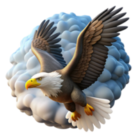 impressive modern A Majestic Bald Eagle Soaring Through a Clo png