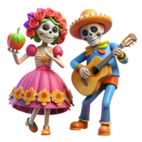 dramatic modern A Vibrant Depiction of a Day of the Dead C authentic png