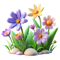 extraordinary creative A Field of Wildflowers Swaying in the Br high resolution png