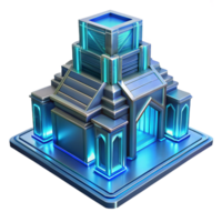 extraordinary traditional A Futuristic Holographic Projection of a Bu exclusive png