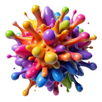 extraordinary abstract A Chaotic Explosion of Colorful Paint Sp high quality png