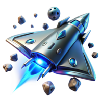 impressive rustic A Sleek Chrome Spaceship Resembling A png
