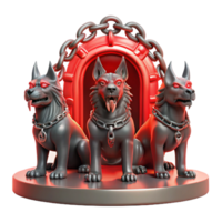 wonderful artistic Cerberus the Three Headed Hound of Hade exclusive png