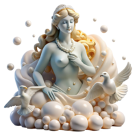 magnificent rustic Aphrodite Rising from the Sea Foam Surro professional png