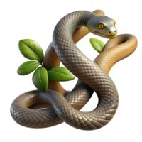 impressive abstract A Slithering Snake Coiled Around a Tree Bra high resolution png