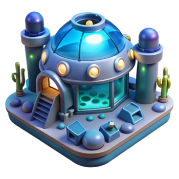 vibrante clássico uma futurista embaixo da agua pesquisa instalação Alto resolução png