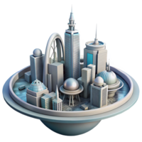 magnificent artistic A Futuristic City Built on the Rings of Sa high quality png
