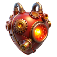 wonderful minimalist A Steampunk Heart Intricate Gears and Pi detailed png