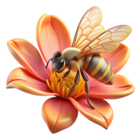 serene modern A Close Up of a Bee Collecting Pollen Fr high resolution png