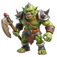 wonderful traditional A Fierce Orc Chieftain Wielding a Massive original png