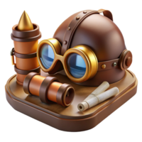 elegant abstract A Steampunk Goggles and Mask Set Crafted authentic png