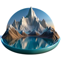 extraordinary vintage A Majestic Mountain Range Reflected in A genuine png