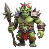 elegant abstract A Fearsome Orc Chieftain with War Paint genuine png