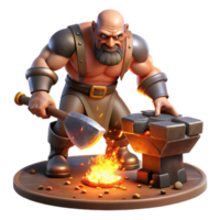 magnificent traditional A Powerful Cyclops Forging a Mighty Weap authentic png
