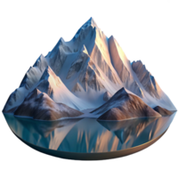 stunning artistic A Majestic Snow Capped Mountain Range At png