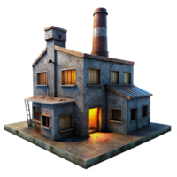 wonderful rustic A Dilapidated Abandoned Factory Dim Dus original png