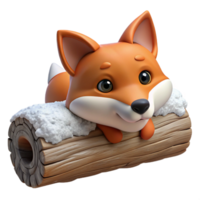 vibrant creative A Curious Fox Peering out from Behind a S original png