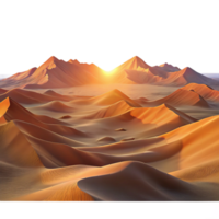 serene modern A Panoramic View of a Desert Landscape A high resolution png
