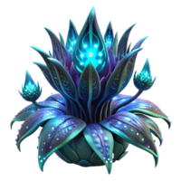 serene traditional A Highly Detailed Bioluminescent Alien high resolution png