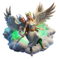 extraordinary rustic A Winged Valkyrie Carrying a Fallen Warr authentic png
