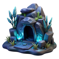 serene minimalist Underground Dwelling Carved Into Rock Bi original png