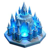 stunning rustic Ice Castle Intricate Ice Sculptures Blue genuine png