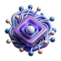 vibrant contemporary A Quantum Computer Processing Complex Dat authentic png