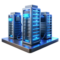 impressive modern A Server Room with Rows of Glowing Serve exclusive png