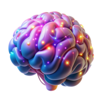 serene vintage A Digital Rendering of a Human Brain With high resolution png